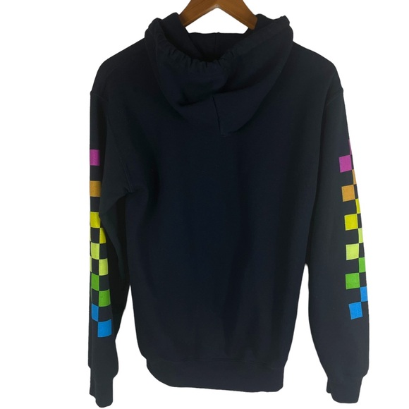 Polaroid Instant Black Hoodie with Front Pocket and Graphic Sleeves in Size S/CH - Picture 2 of 9